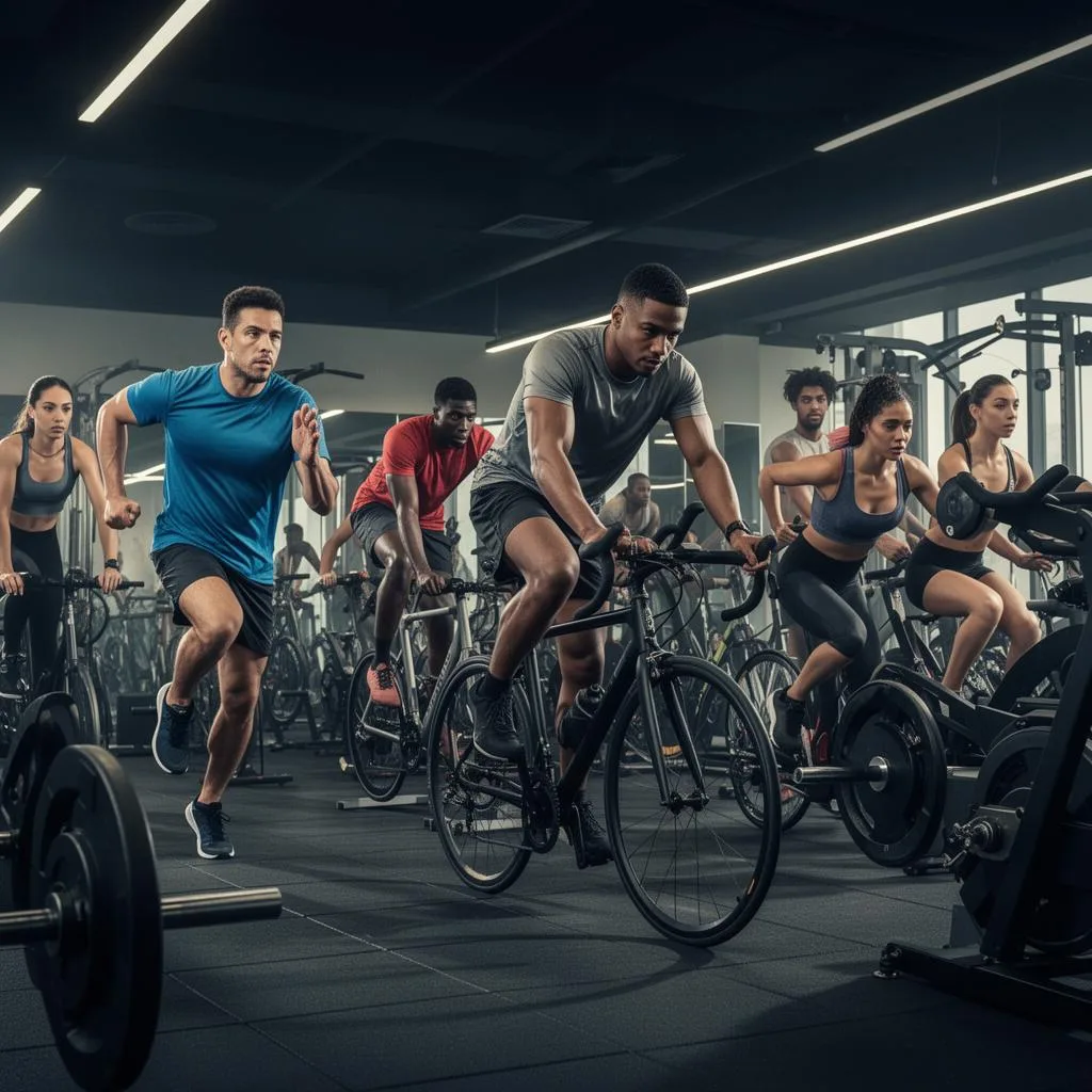 A diverse group of athletes